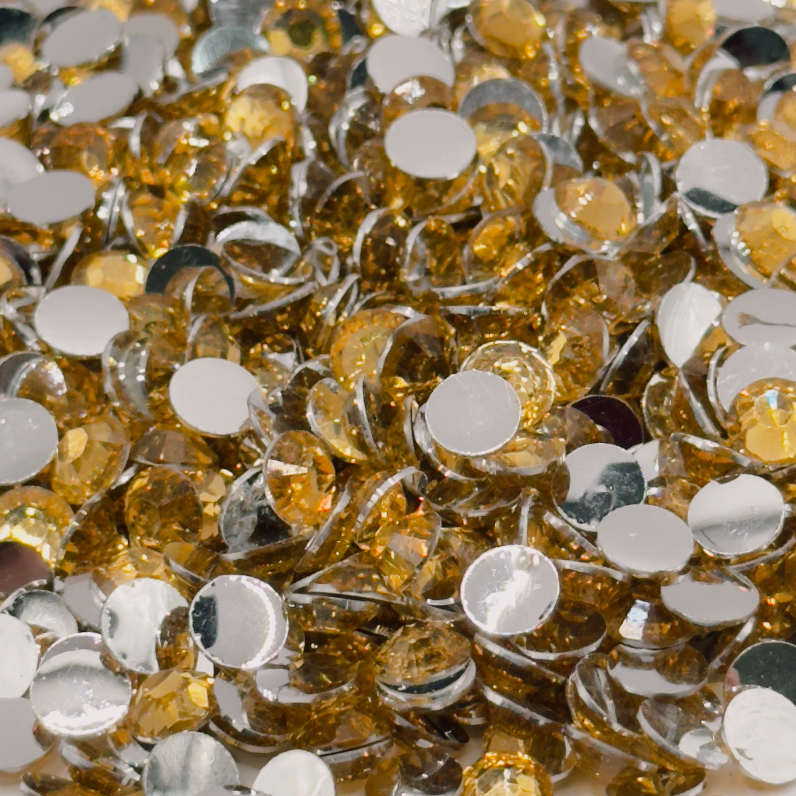 Topaz Resin Silver Back Rhinestones