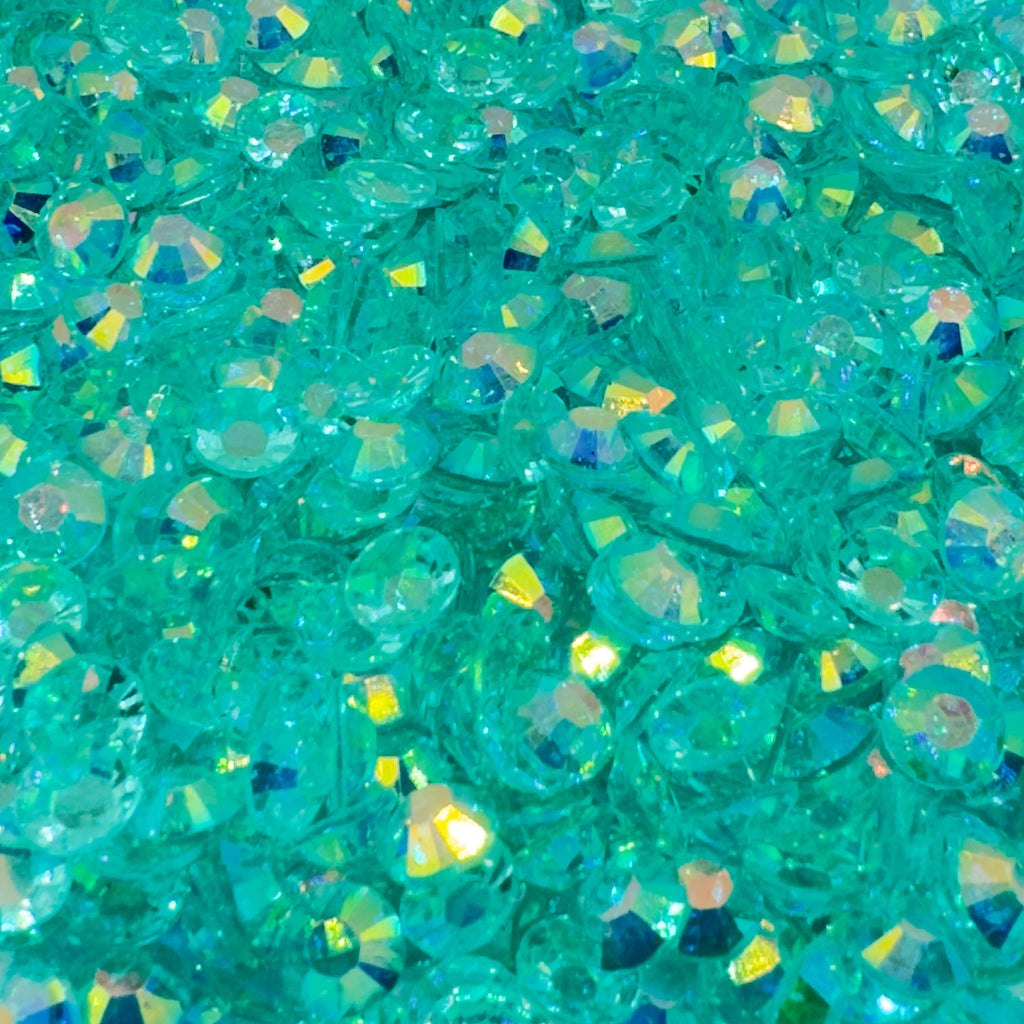 Aquamarine AB Transparent Resin Rhinestones