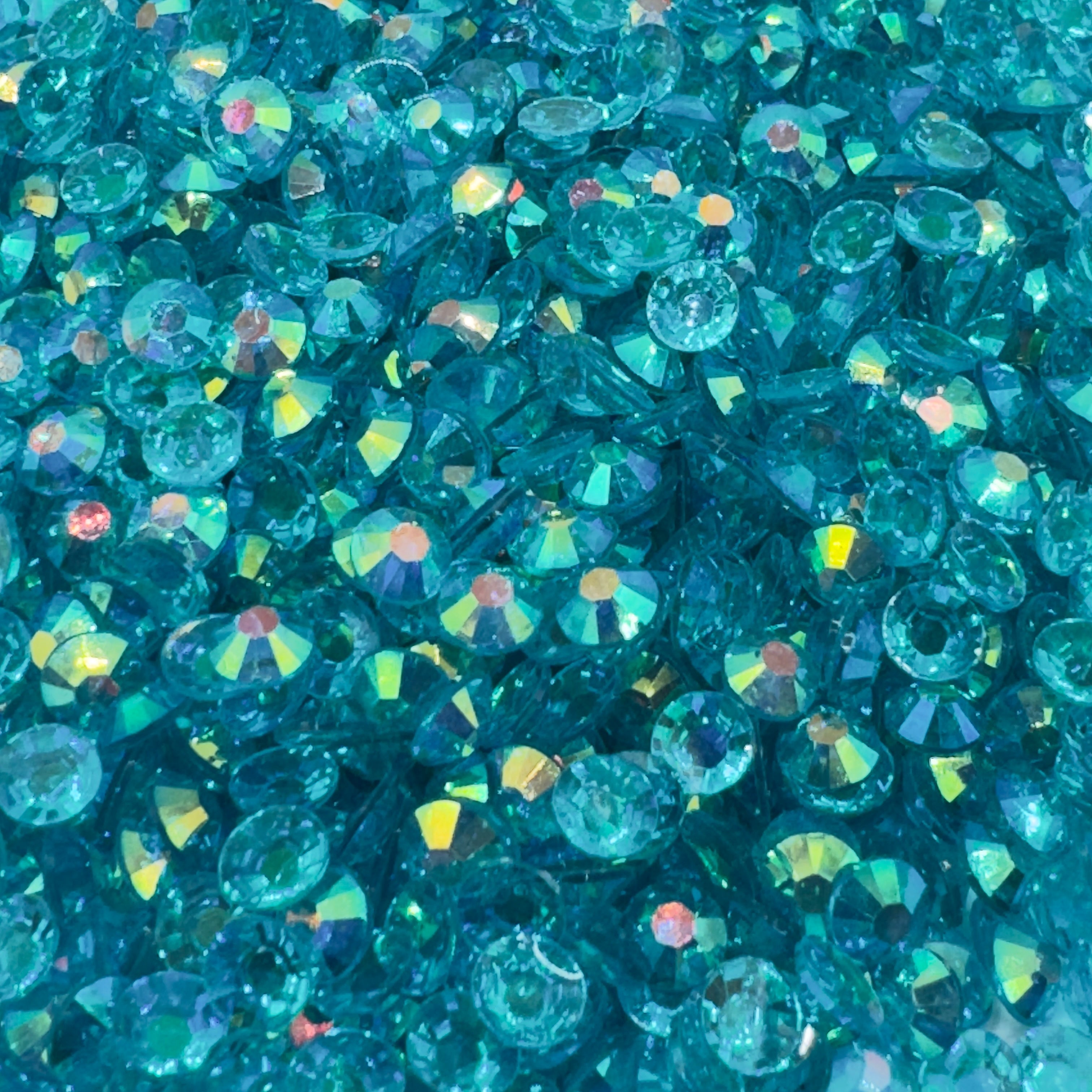 Capri Blue AB Transparent Resin Rhinestones