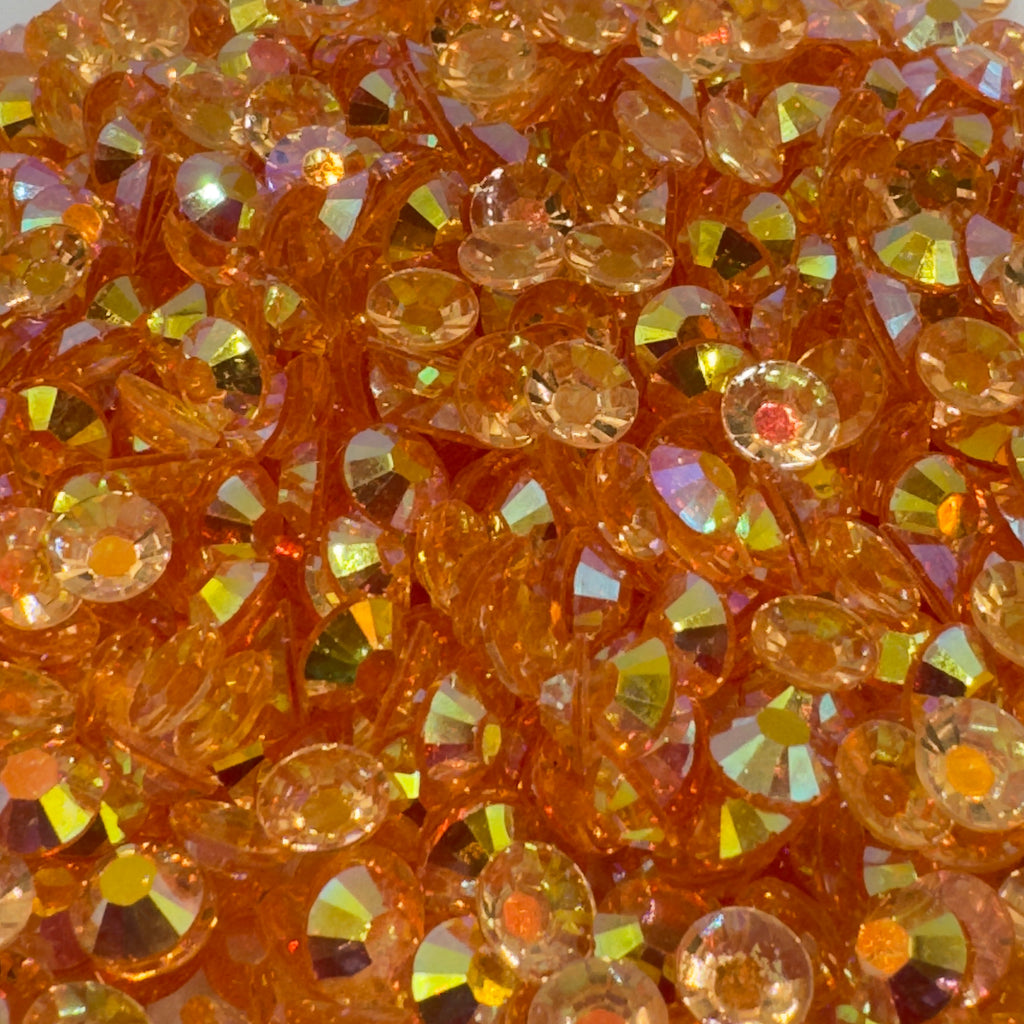 Orange AB Transparent Resin Rhinestones