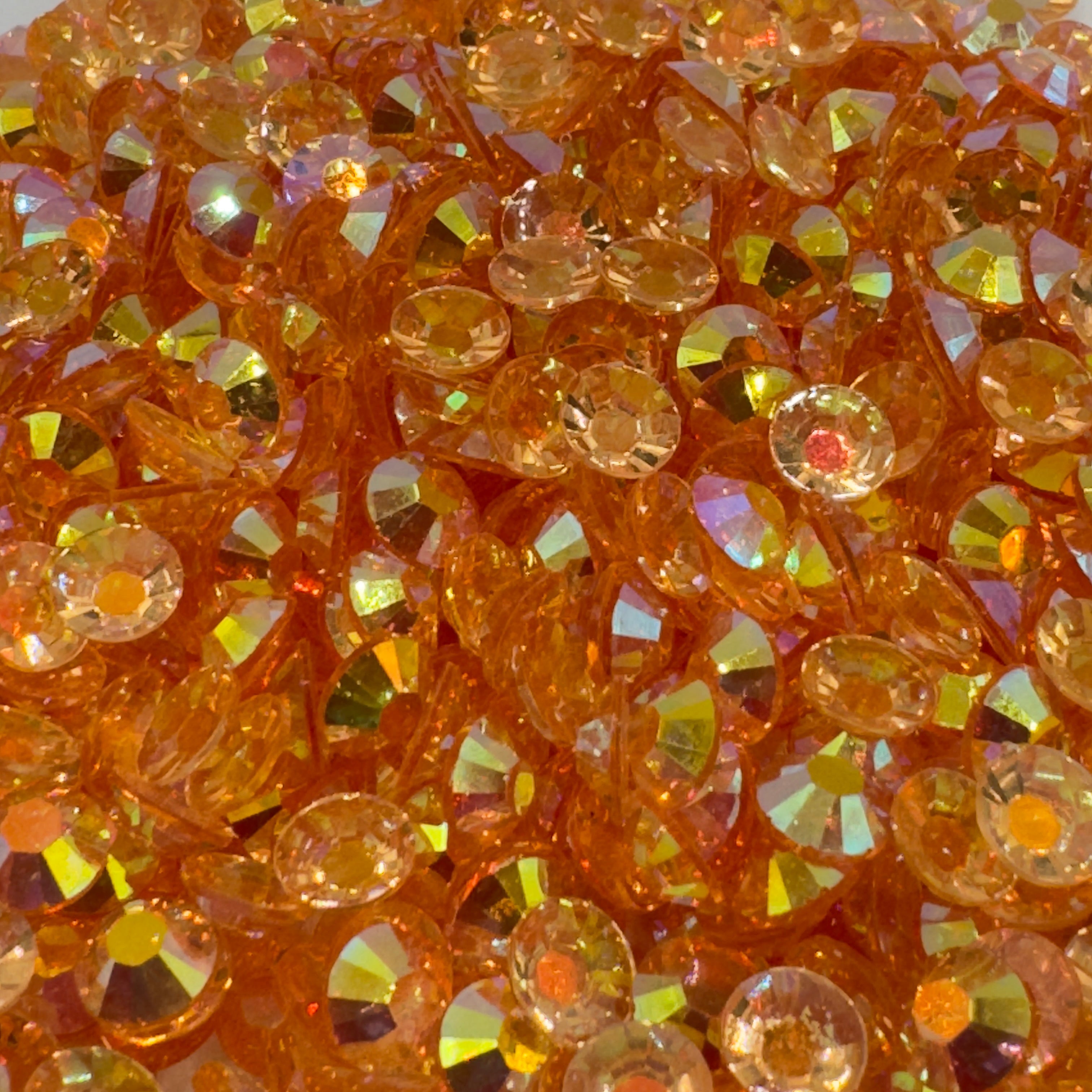Orange AB Transparent Resin Rhinestones