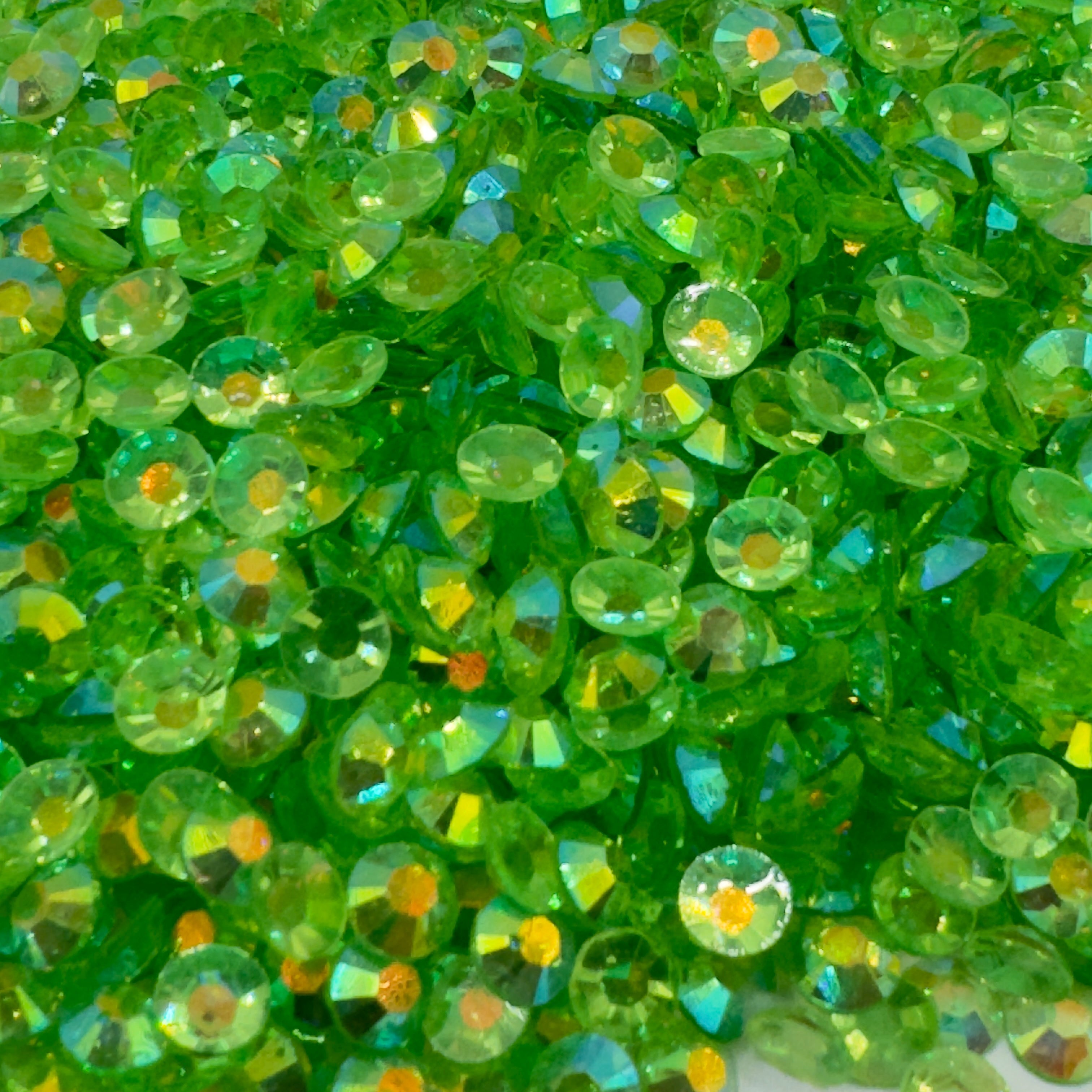 Green AB Transparent Resin Rhinestones