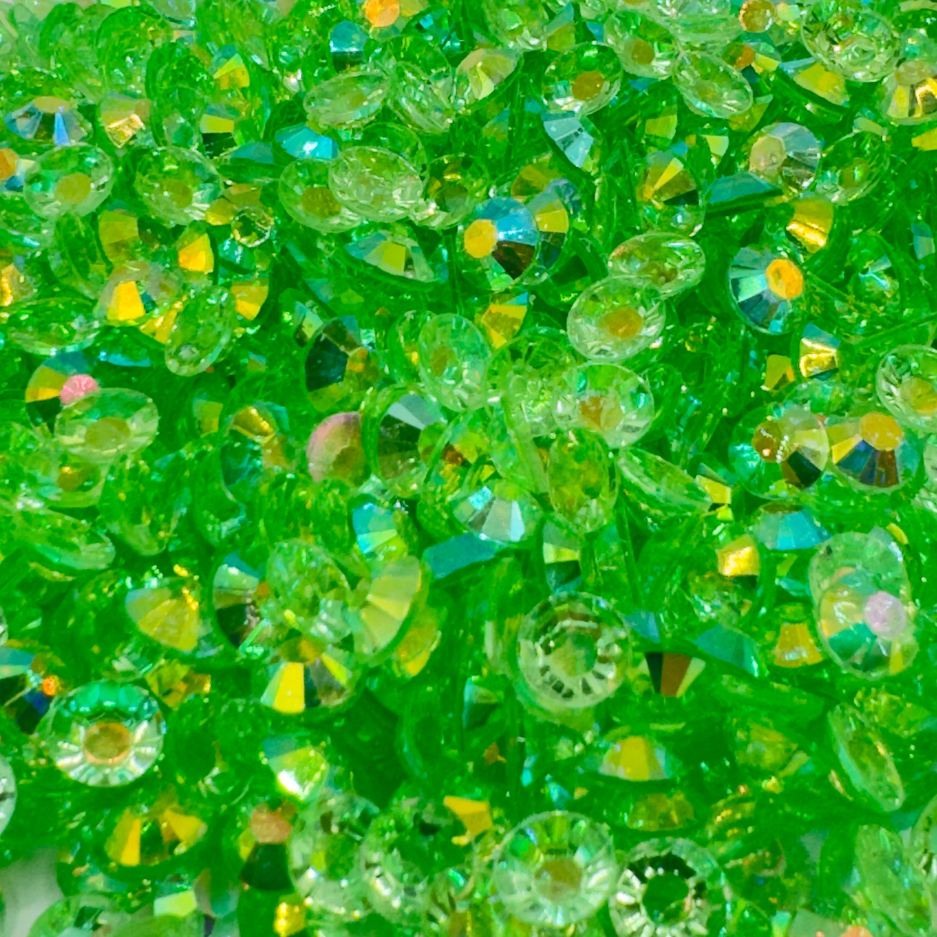 Green AB Transparent Resin Rhinestones