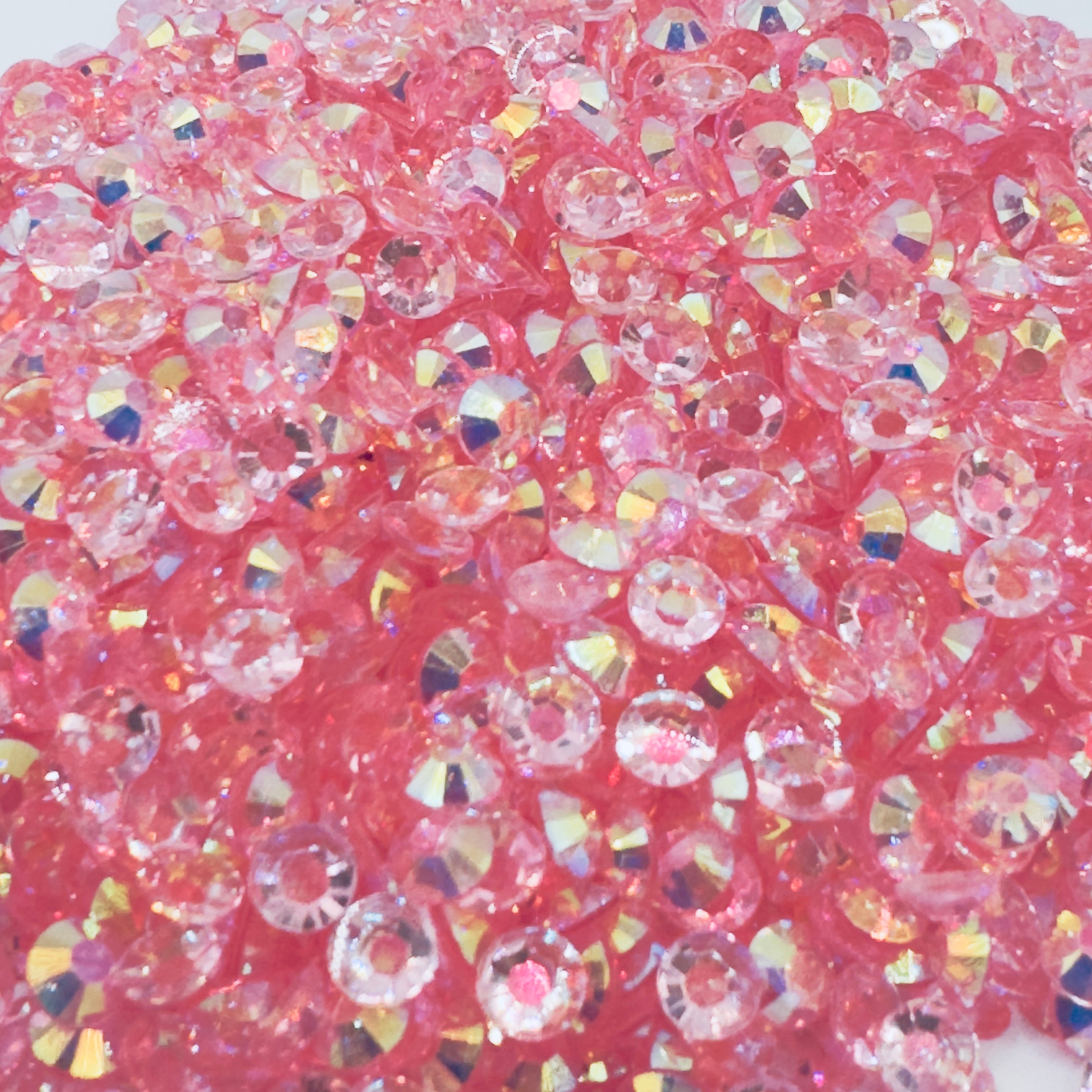 Pink AB Transparent Resin Rhinestones