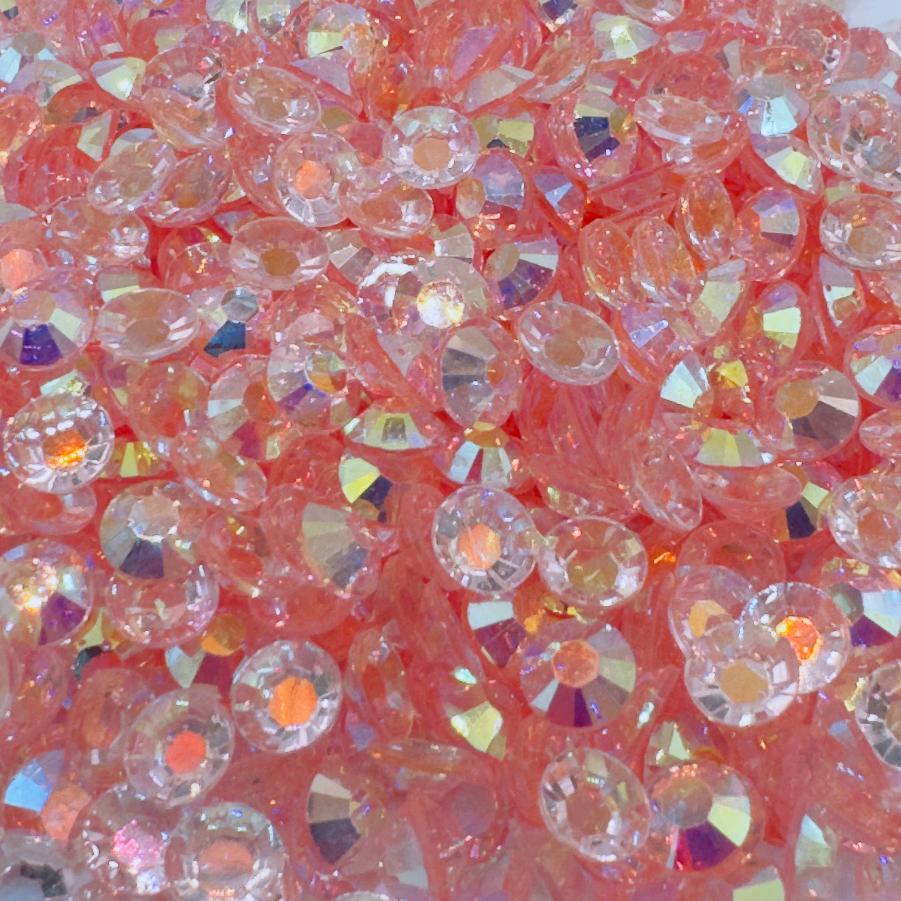 Pink AB Transparent Resin Rhinestones