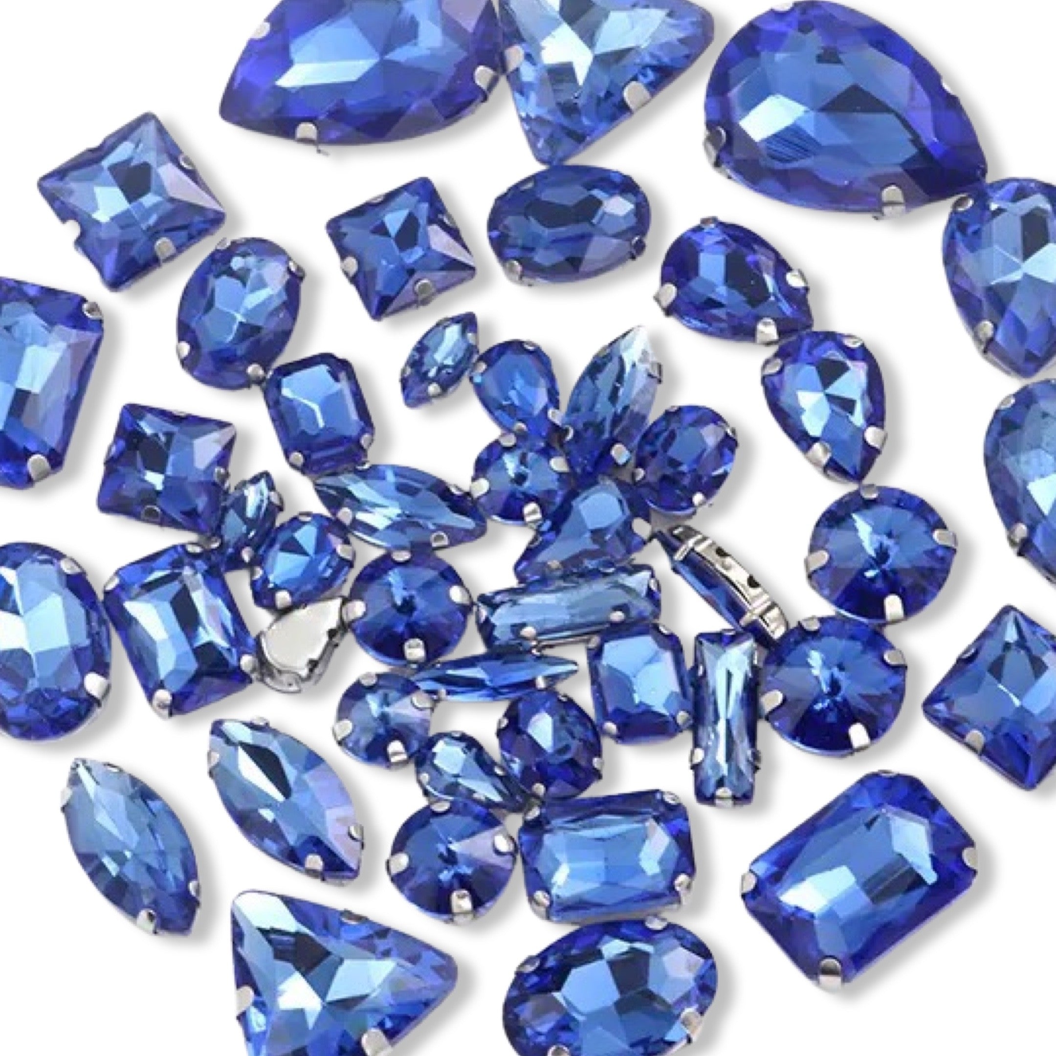 Light Sapphire Clawback Mixed Shapes Pack