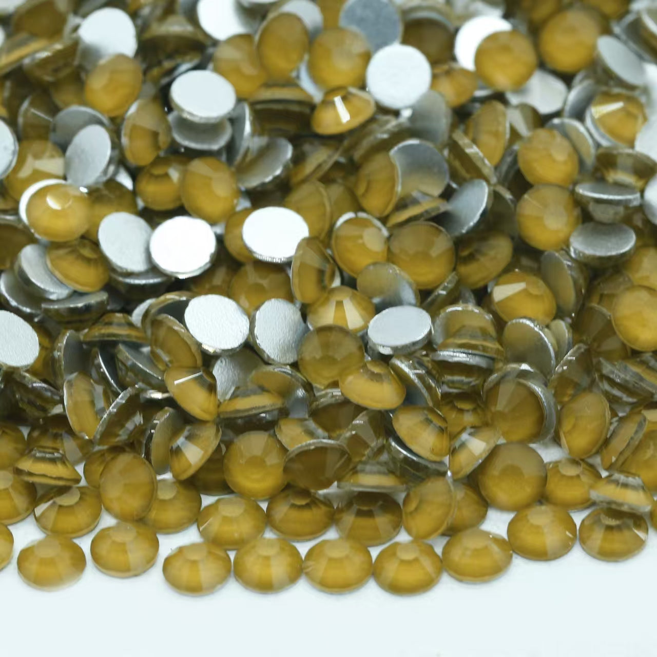 Curry Yellow Mocha Series Non-Hotfix Rhinestone