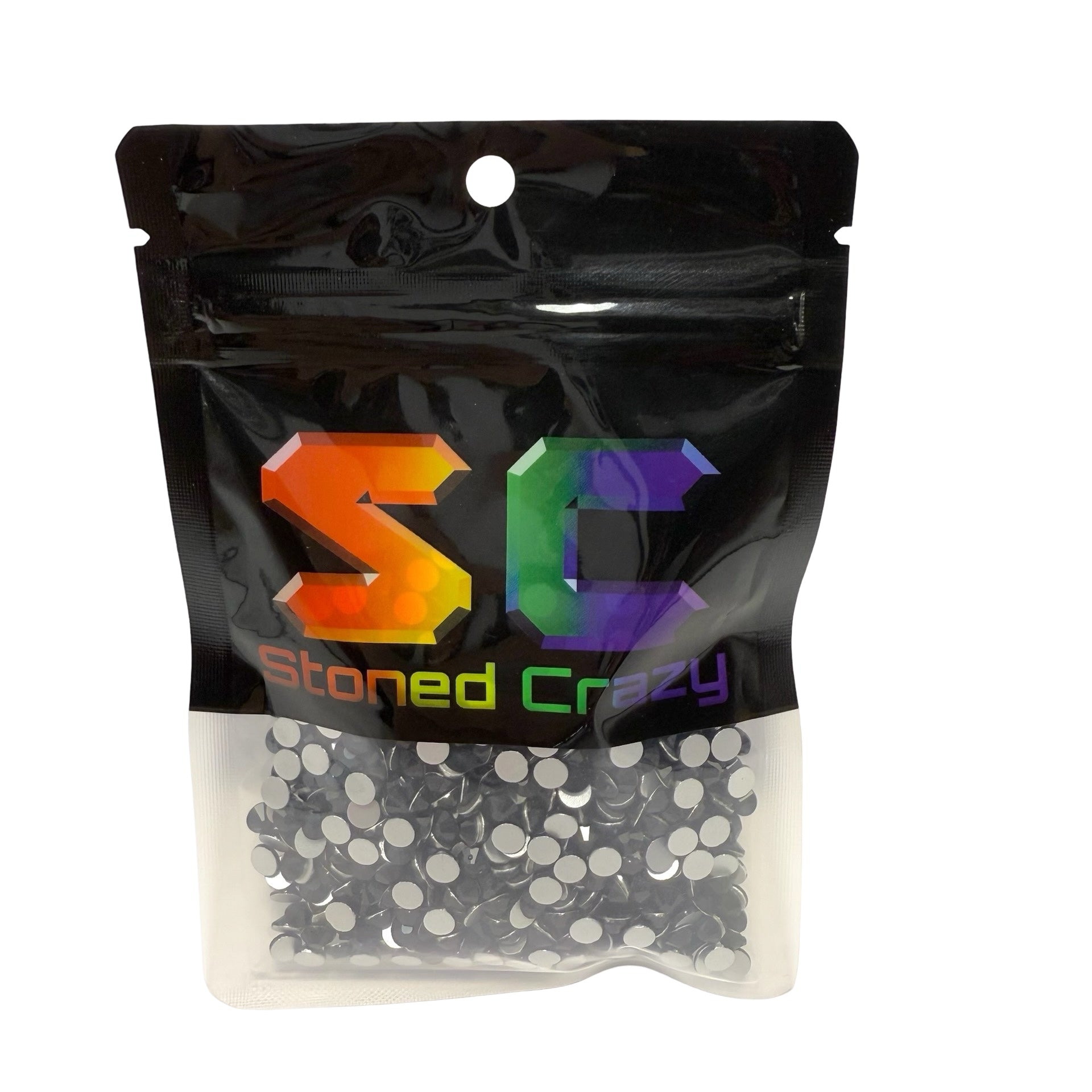 Jet Black Non-Hotfix Glass Rhinestones