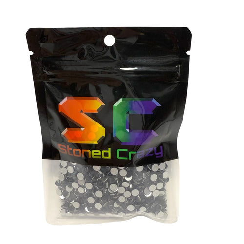 Jet Black Non-Hotfix Glass Rhinestones