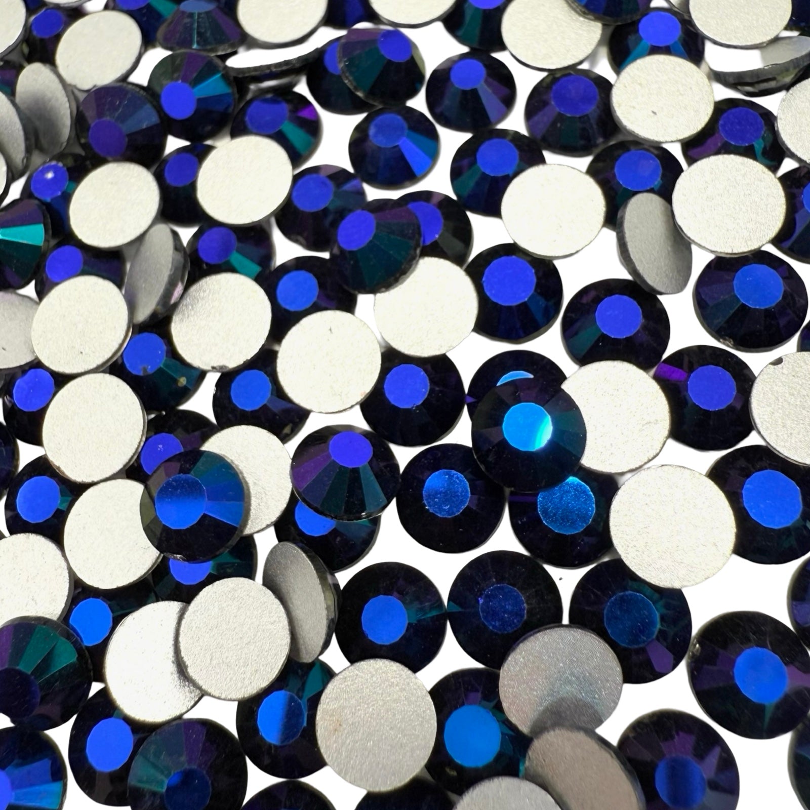 Jet Black AB Non-Hotfix Glass Rhinestones