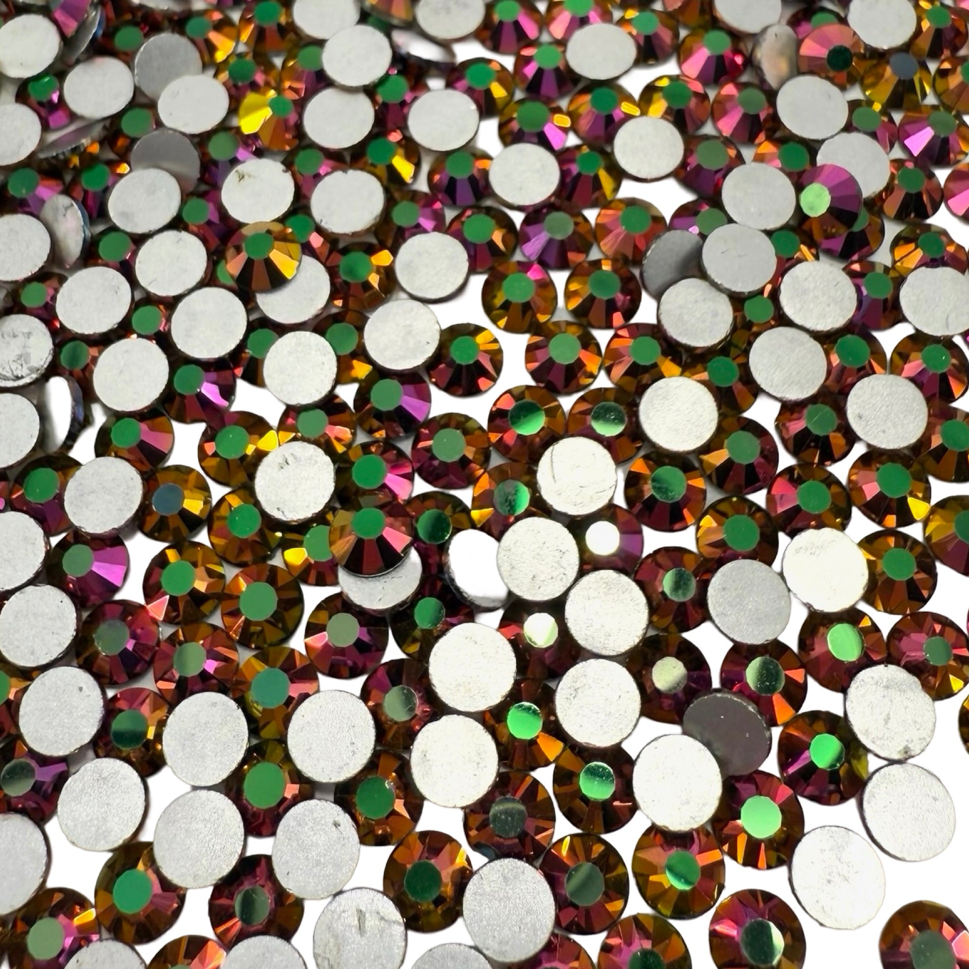 Rose Gold AB Non-Hotfix Glass Rhinestones