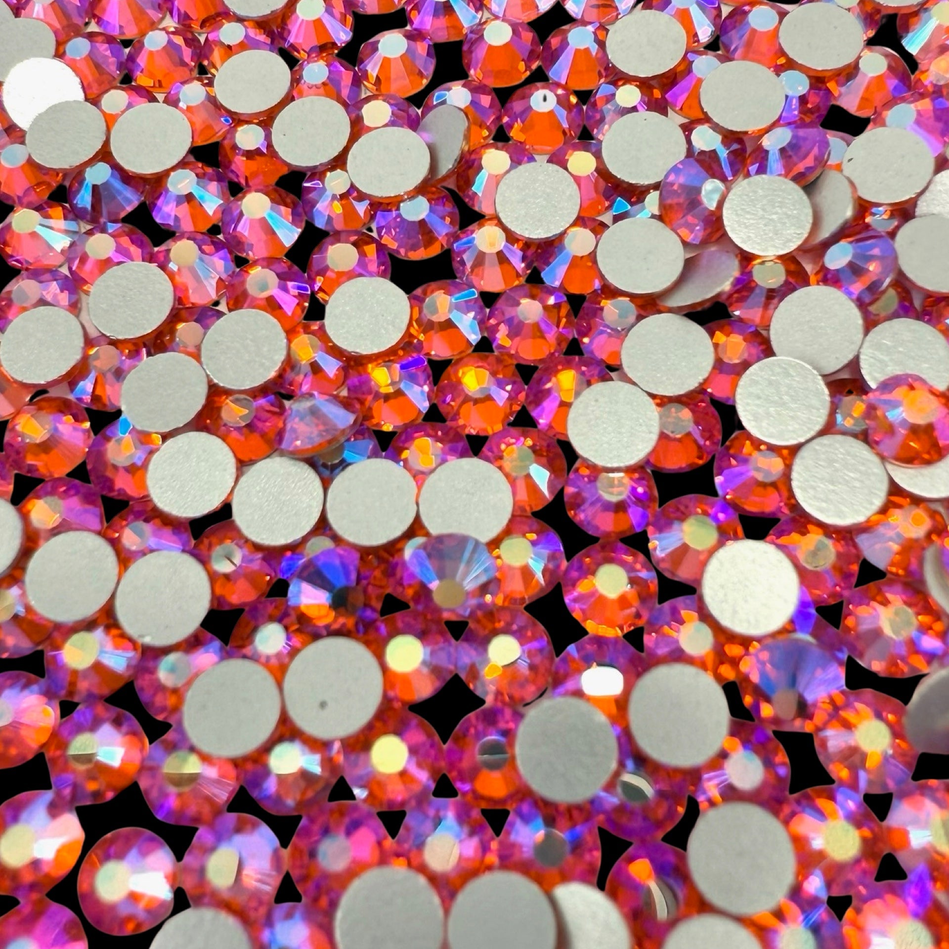 Orange AB Non-Hotfix Glass Rhinestones