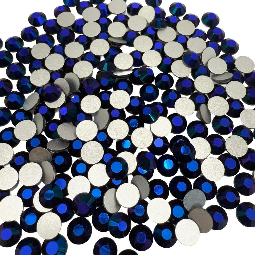 Jet Black AB Non-Hotfix Glass Rhinestones