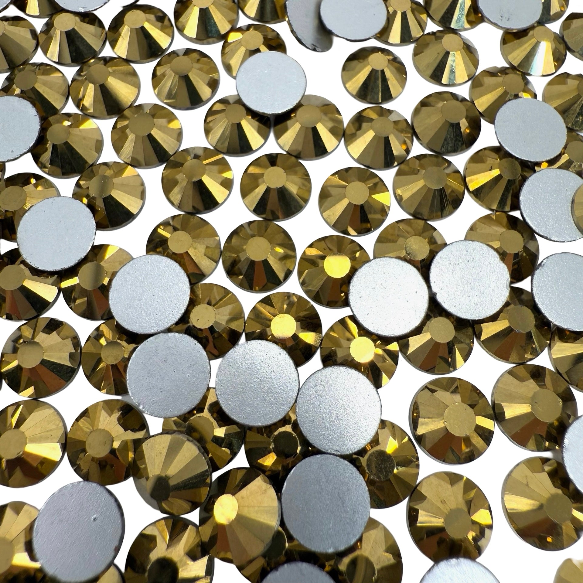 Mine Gold Non-Hotfix Glass Rhinestones