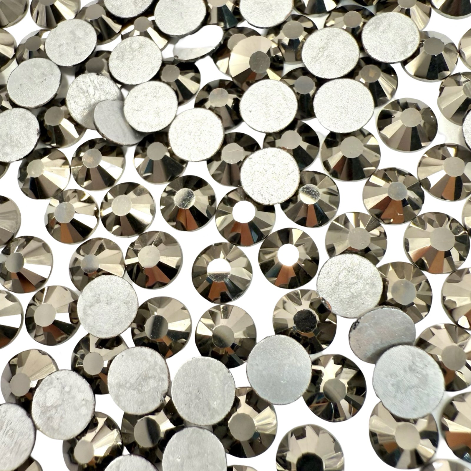 Hematite Non-Hotfix Glass Rhinestones