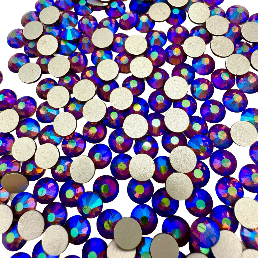 Dark Amethyst AB Non-Hotfix Glass Rhinestones