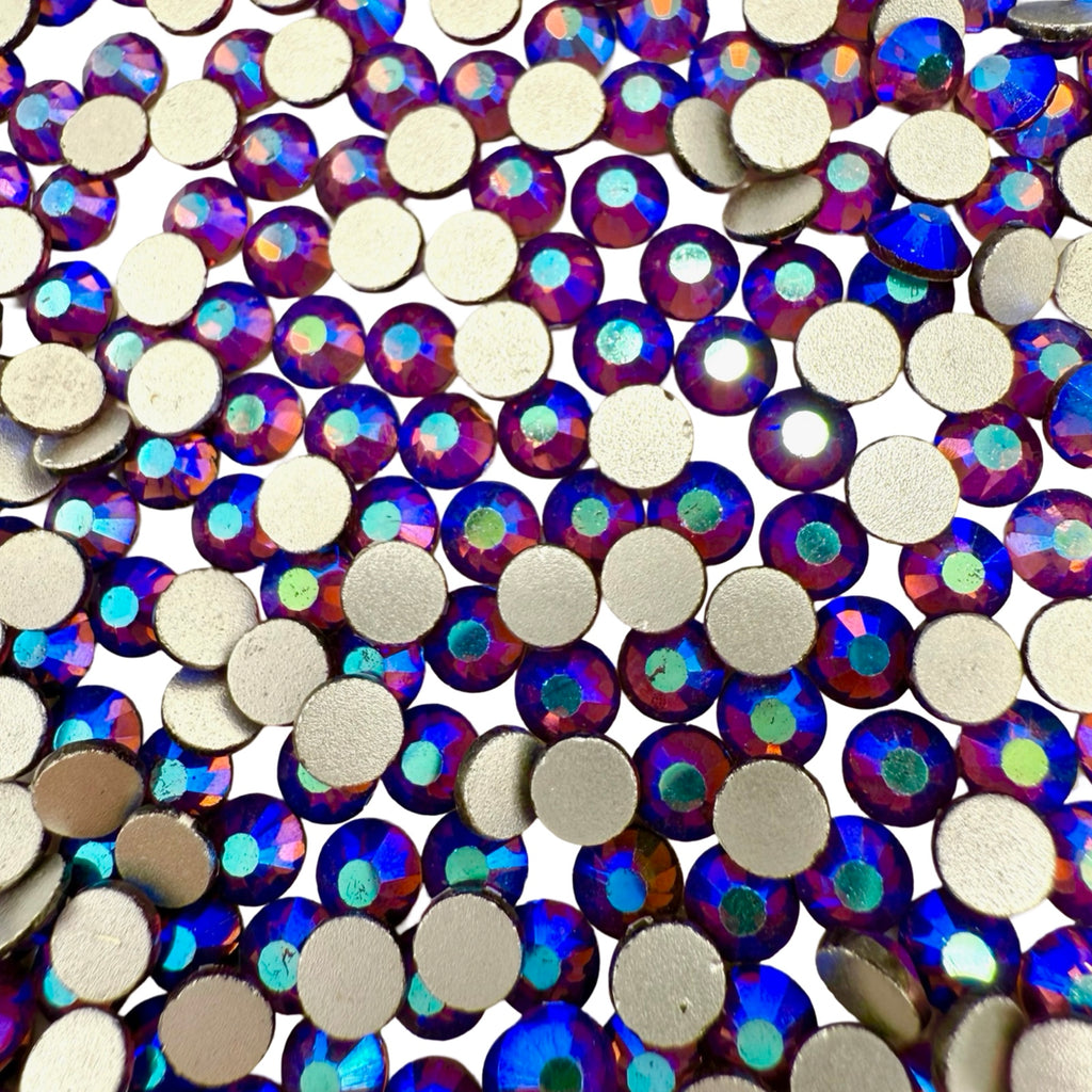 Dark Amethyst AB Non-Hotfix Glass Rhinestones