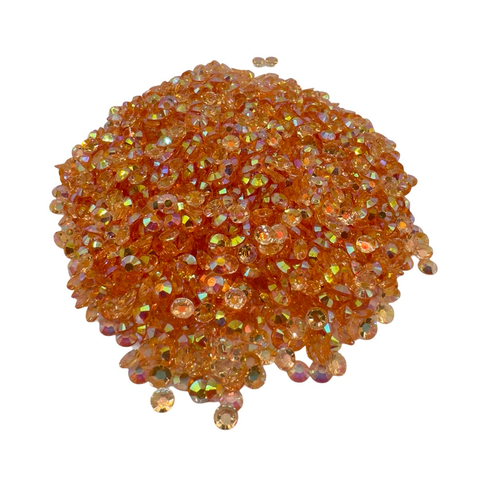 Orange AB Transparent Resin Rhinestones