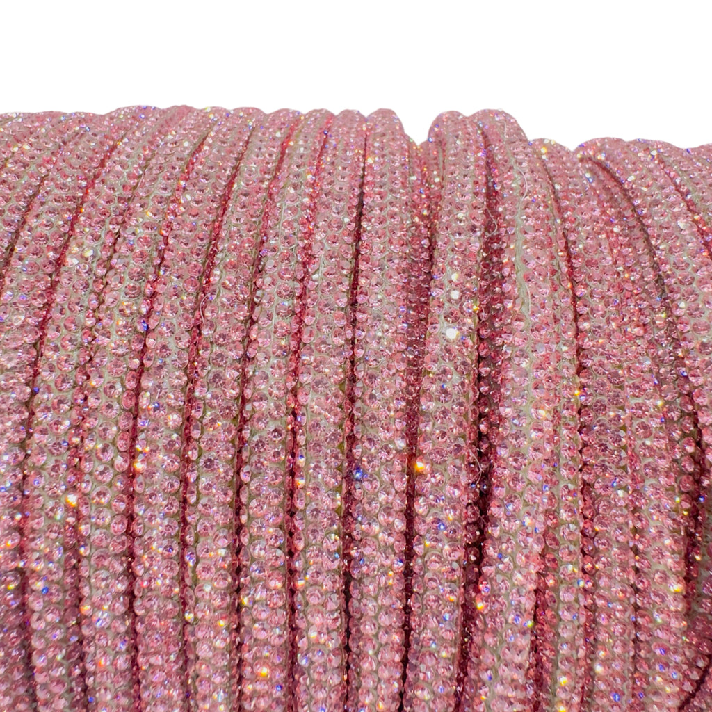 Pink Corded Rhinestone Rope
