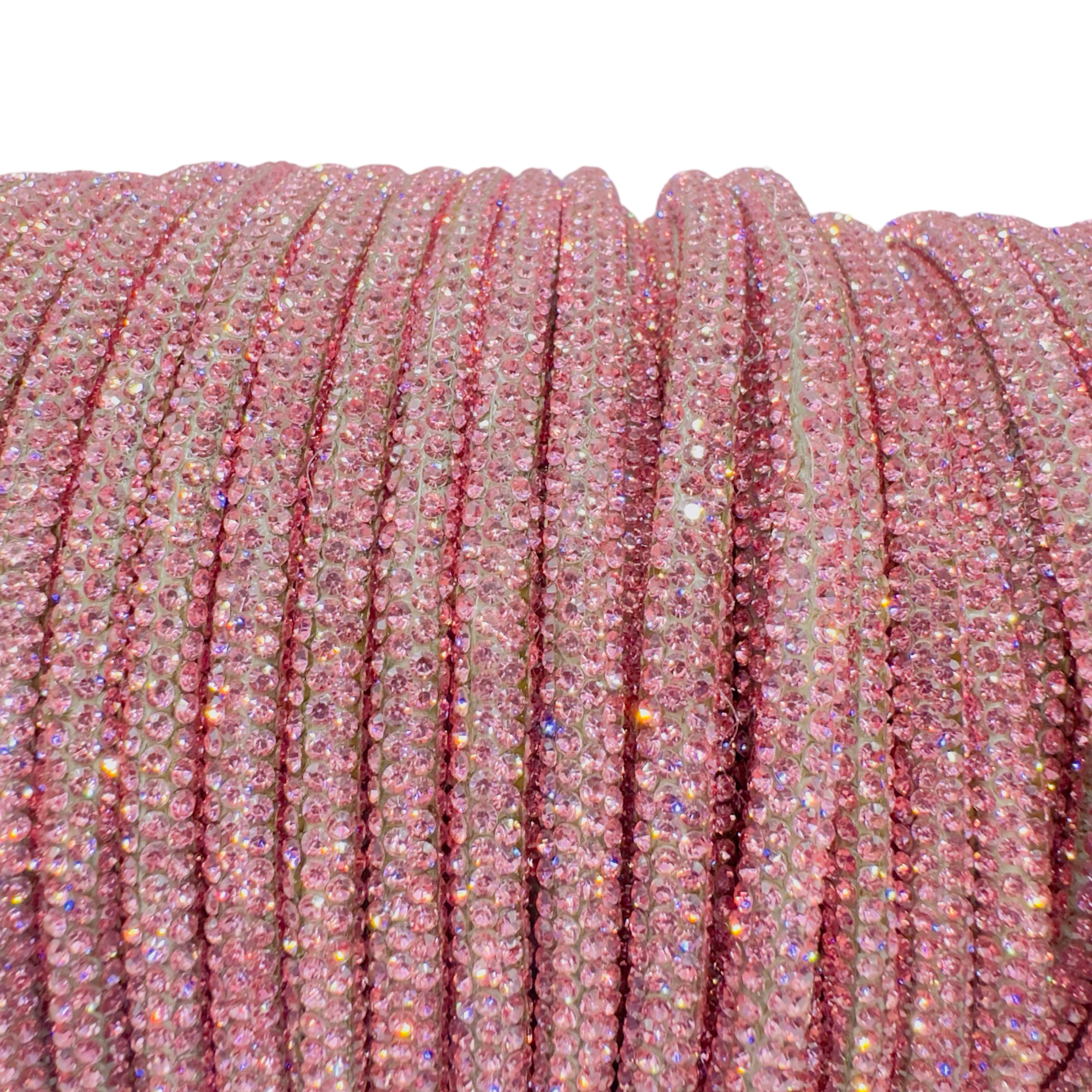 Pink Corded Rhinestone Rope