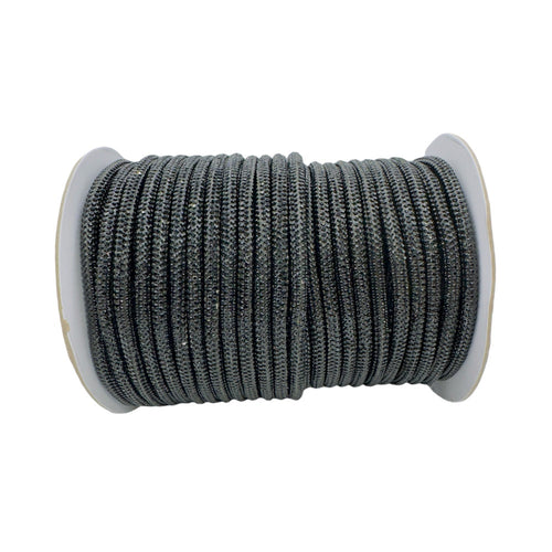 Jet Black Corded Rhinestone Rope