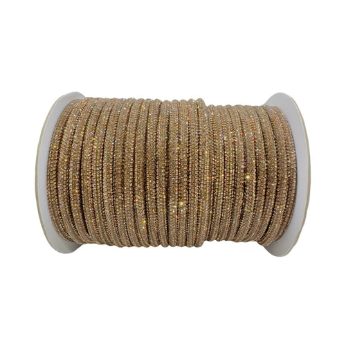 Golden Bronze Corded Rhinestone Rope