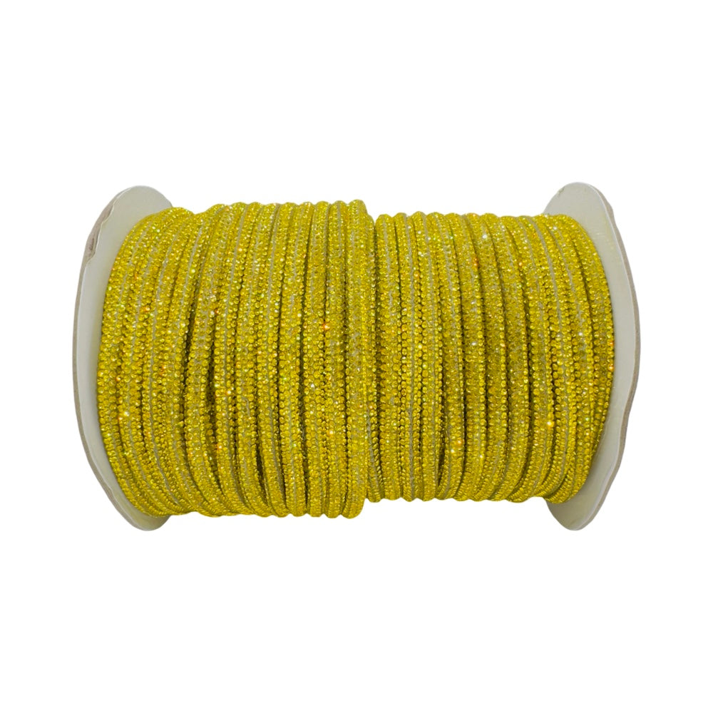 Citrine Corded Rhinestone Rope