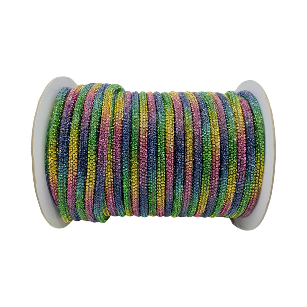 Rainbow Corded Rhinestone Rope