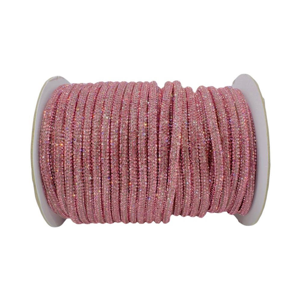 Pink Corded Rhinestone Rope