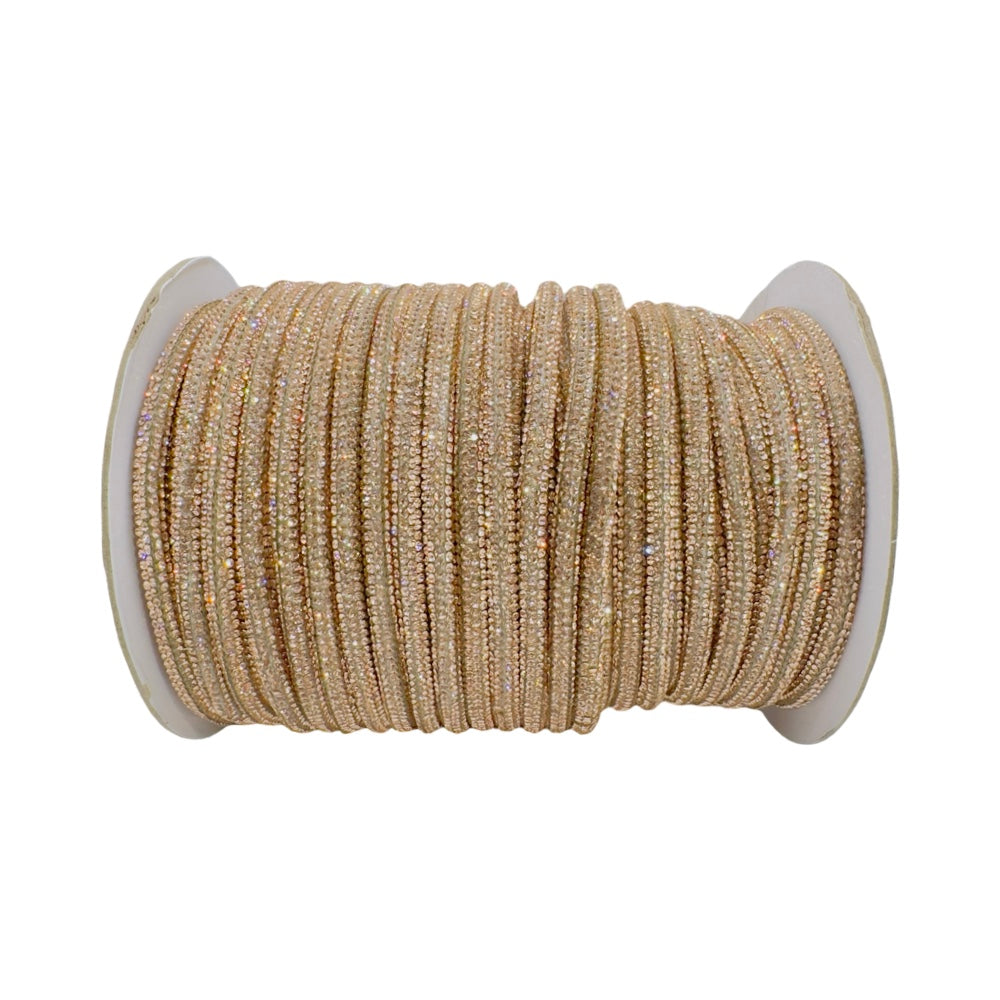 Champagne Corded Rhinestone Rope