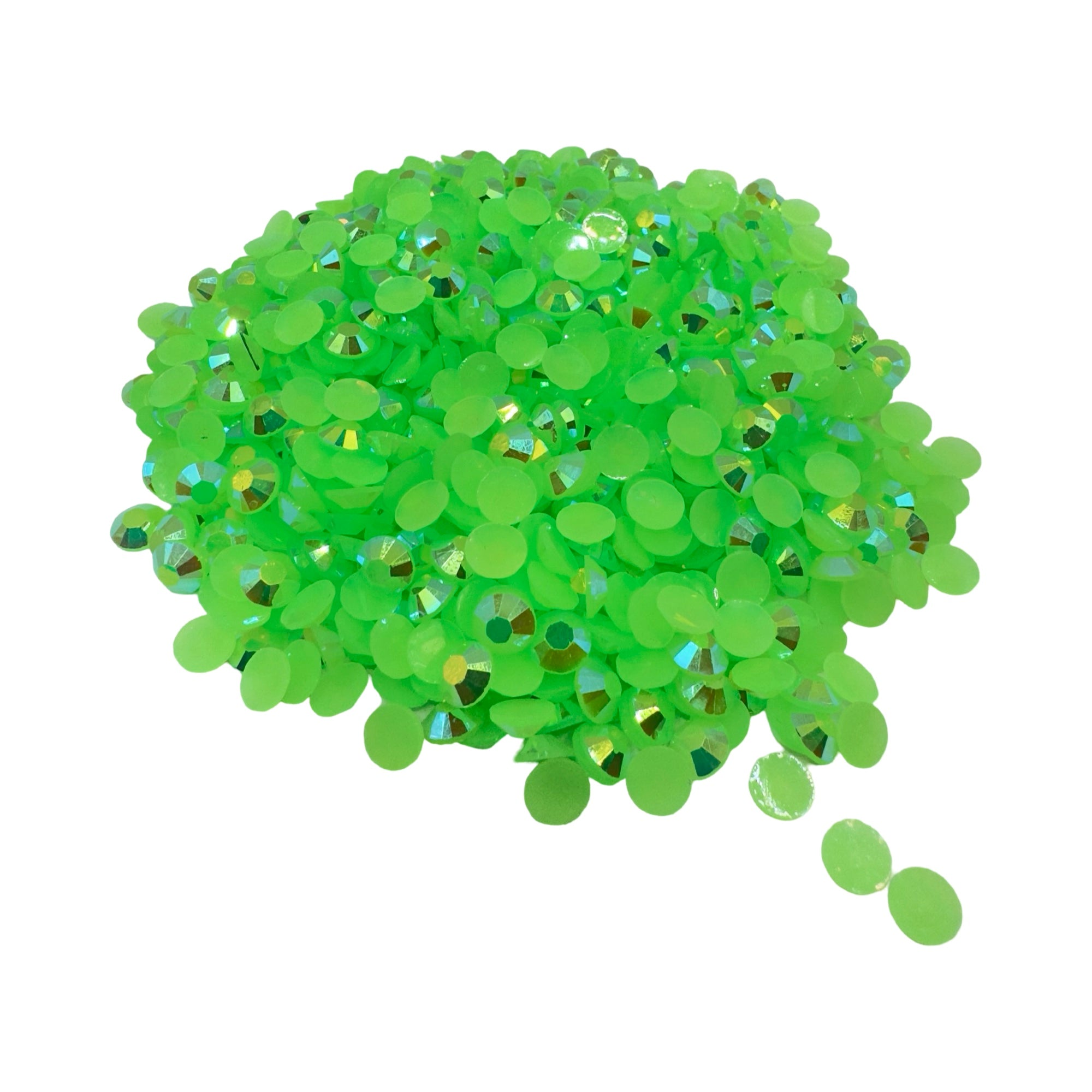Light Peridot AB Resin Rhinestones