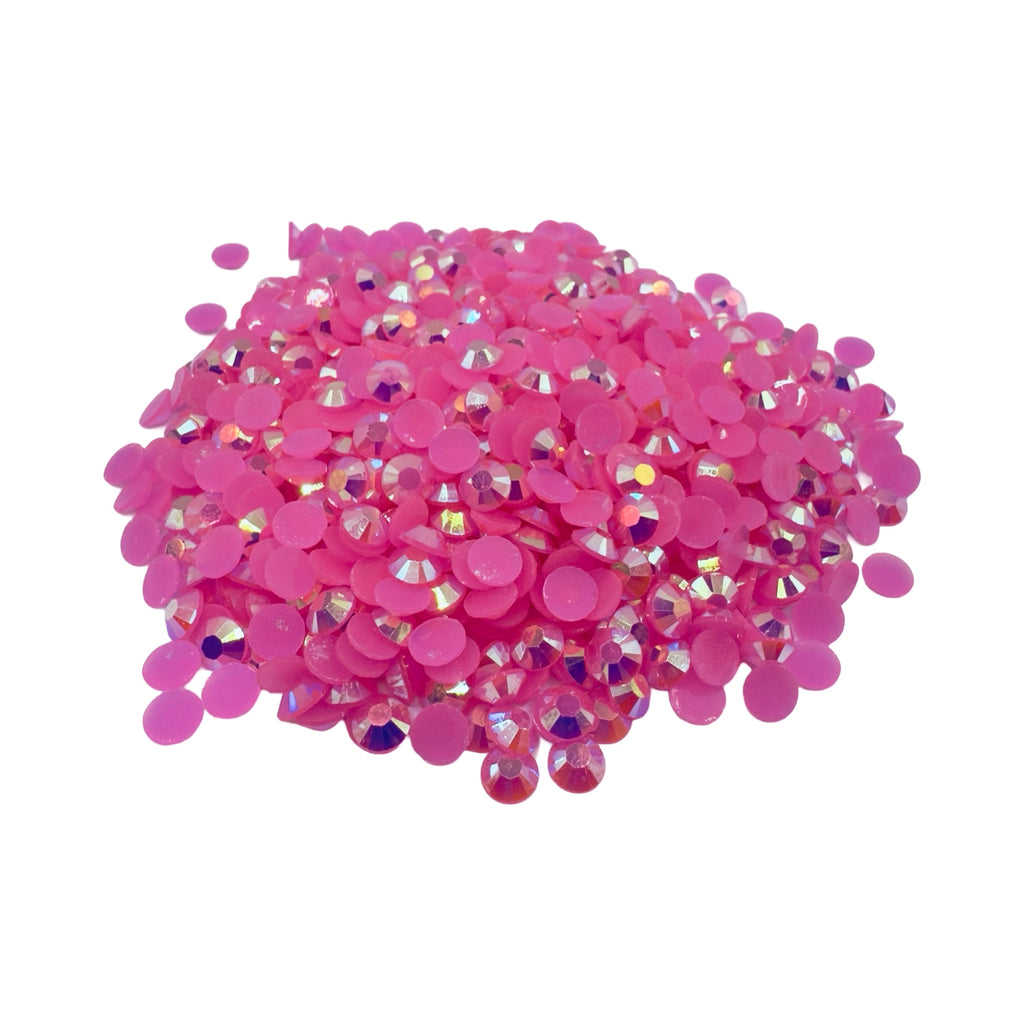 Hot Pink AB Resin Rhinestones