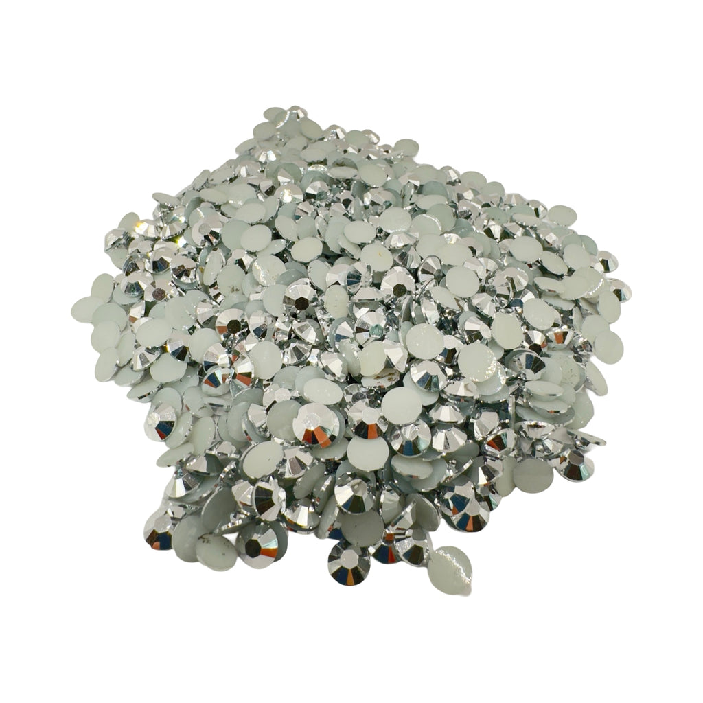 Mine Silver Resin Silver Back Rhinestones