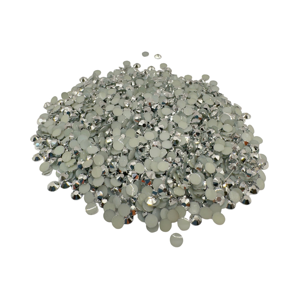 Mine Silver Resin Silver Back Rhinestones