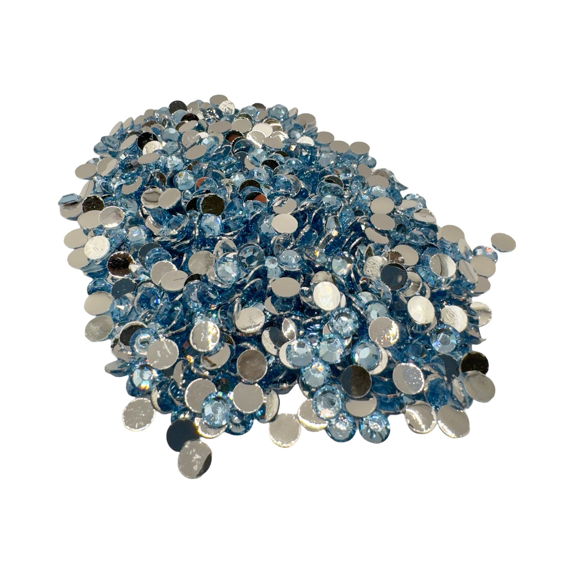 Light Sapphire Resin Silver Back Rhinestones