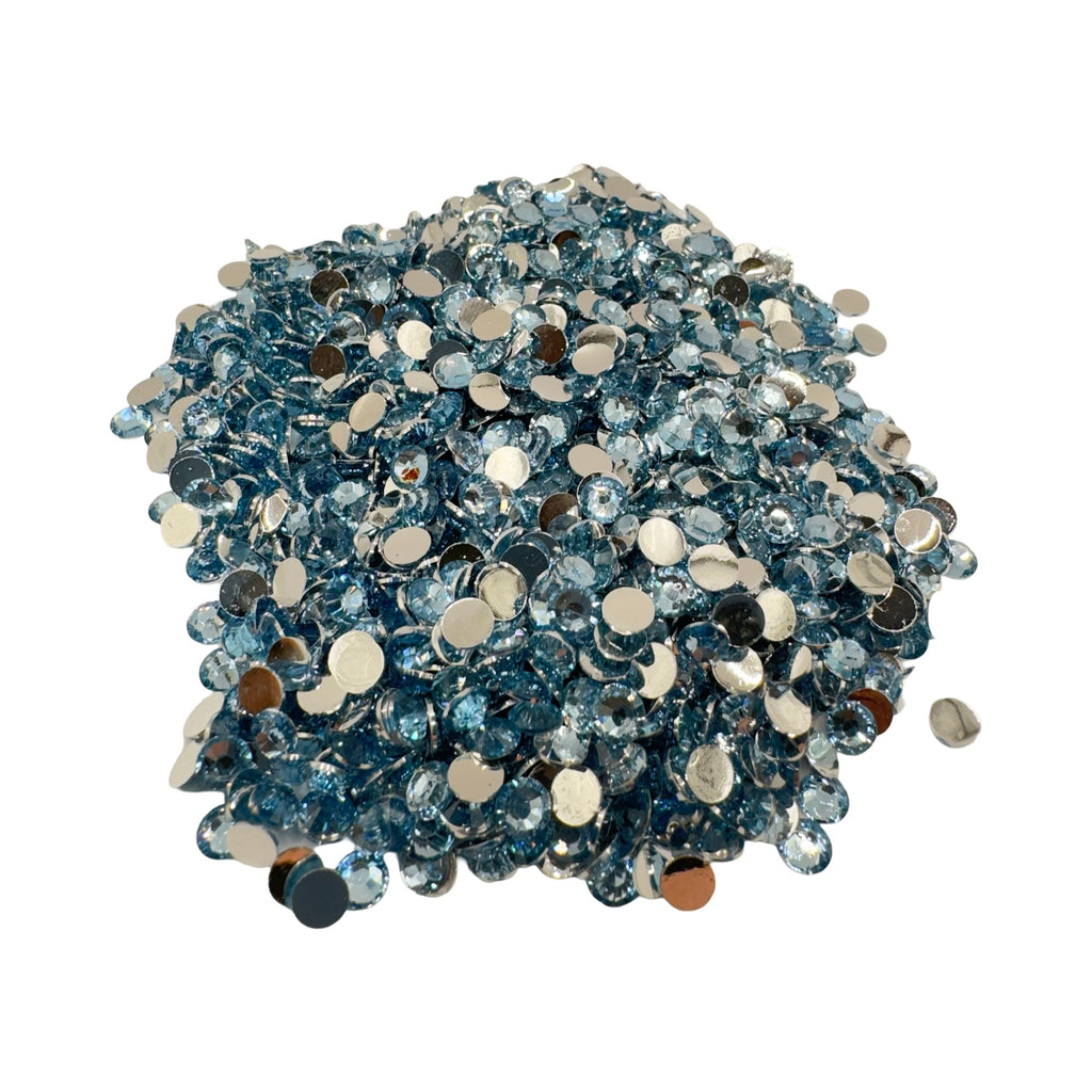 Light Sapphire Resin Silver Back Rhinestones