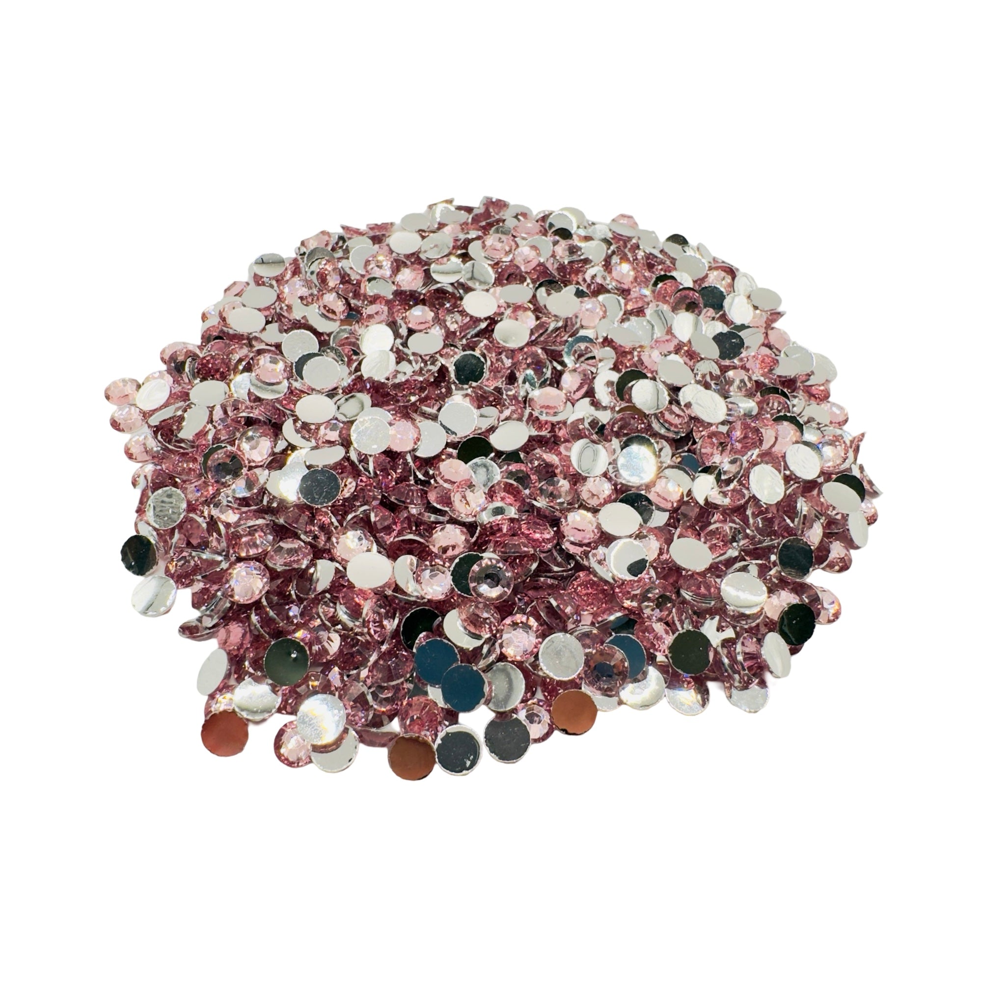 Light Pink Resin Silver Back Rhinestones