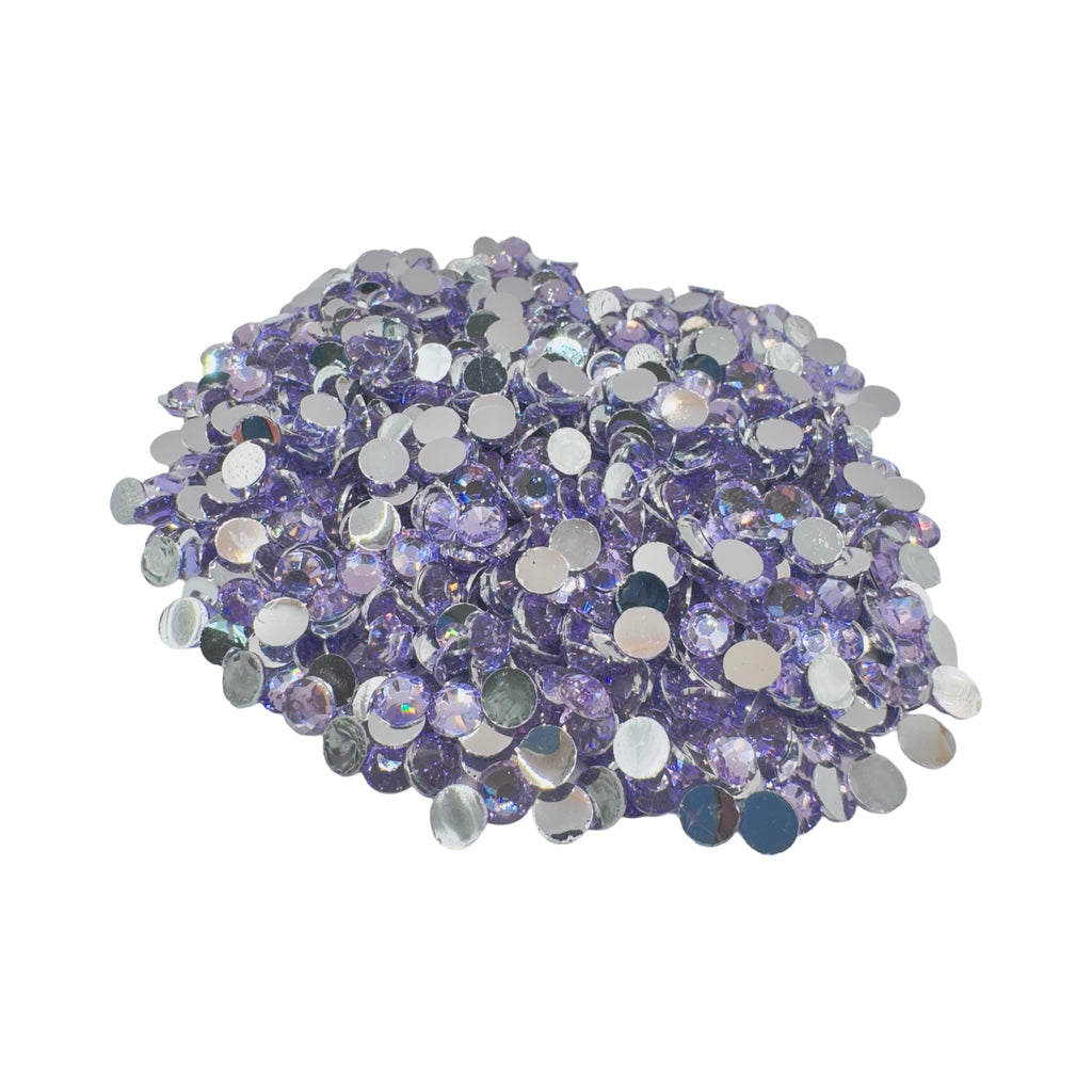 Light Amethyst Resin Silver Back Rhinestones