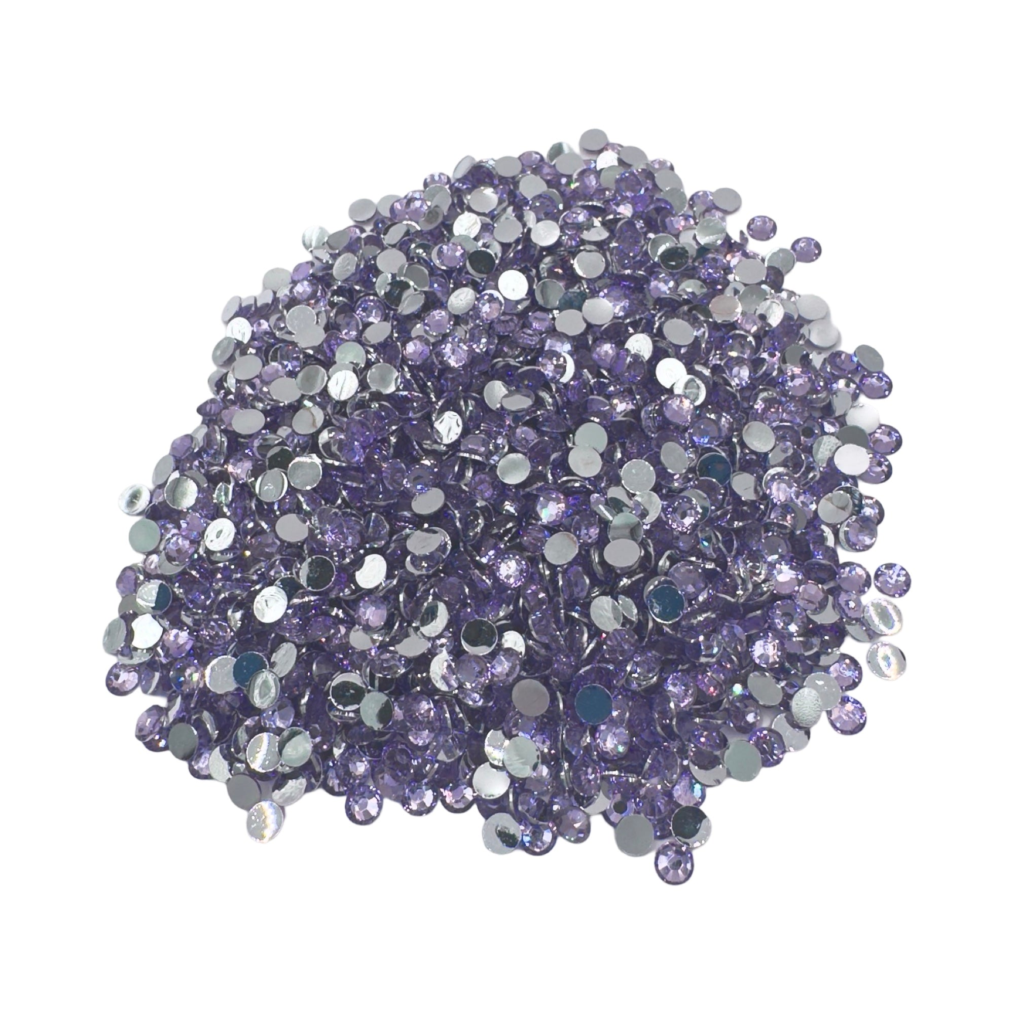 Light Amethyst Resin Silver Back Rhinestones