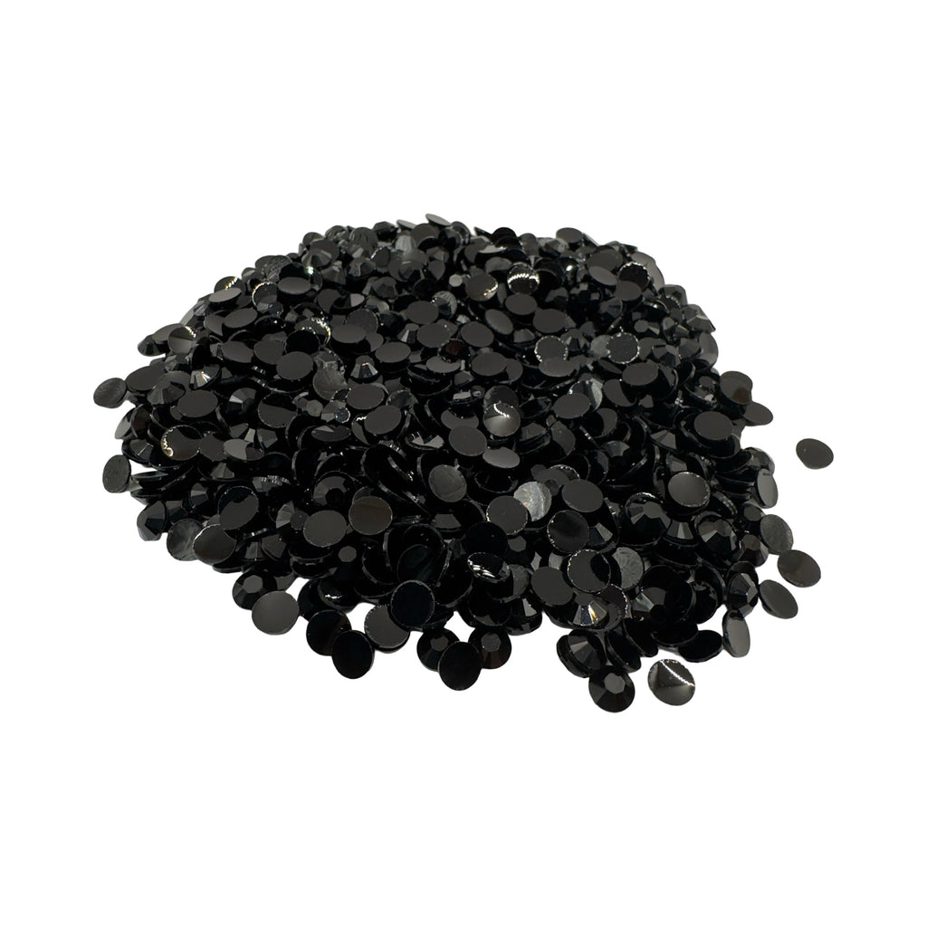 Jet Black Resin Rhinestones