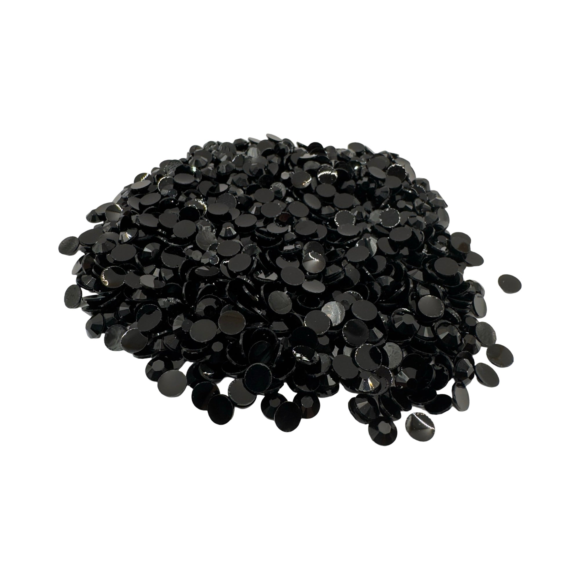 Jet Black Resin Rhinestones