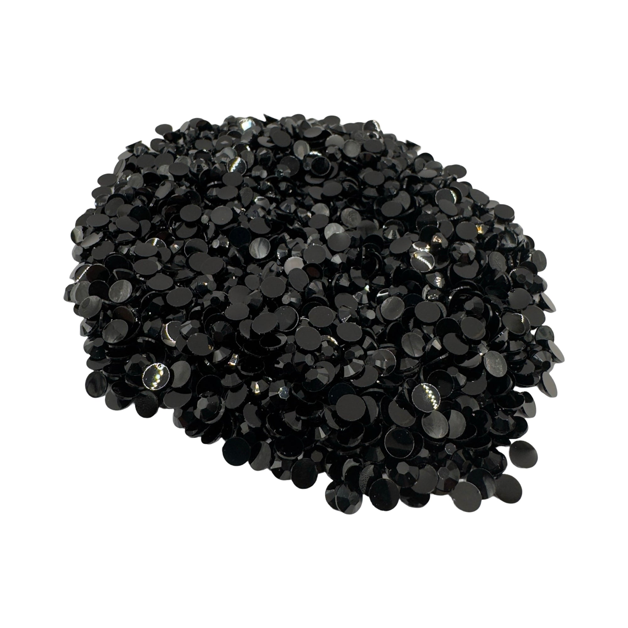 Jet Black Resin Rhinestones