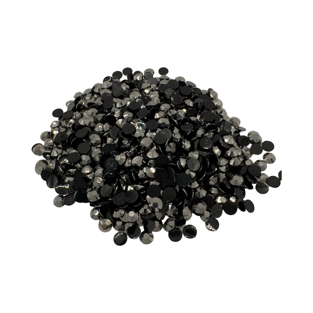 Hematite Resin Silver Back Rhinestones