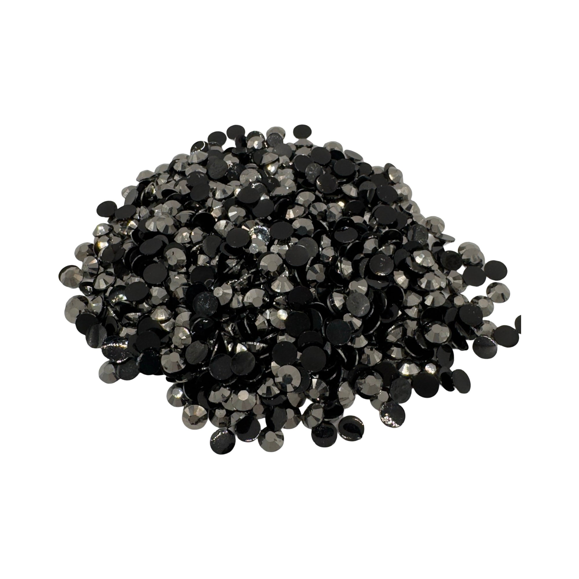 Hematite Resin Silver Back Rhinestones