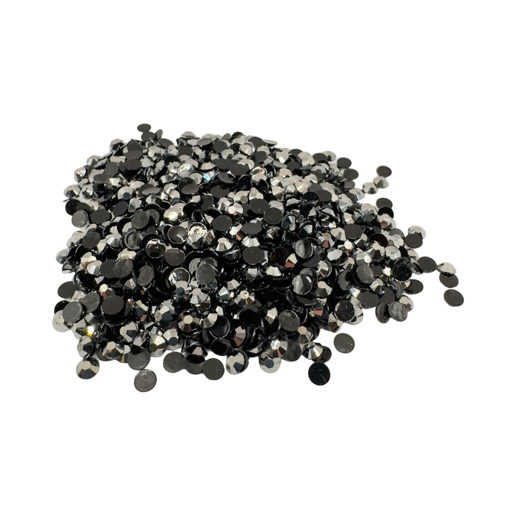 Hematite Resin Silver Back Rhinestones