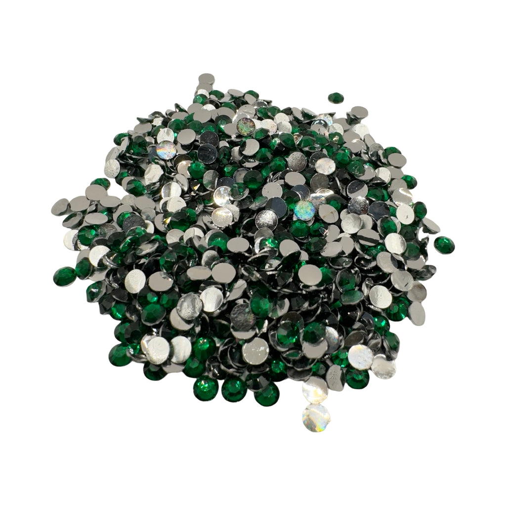 Emerald Resin Silver Back Rhinestones