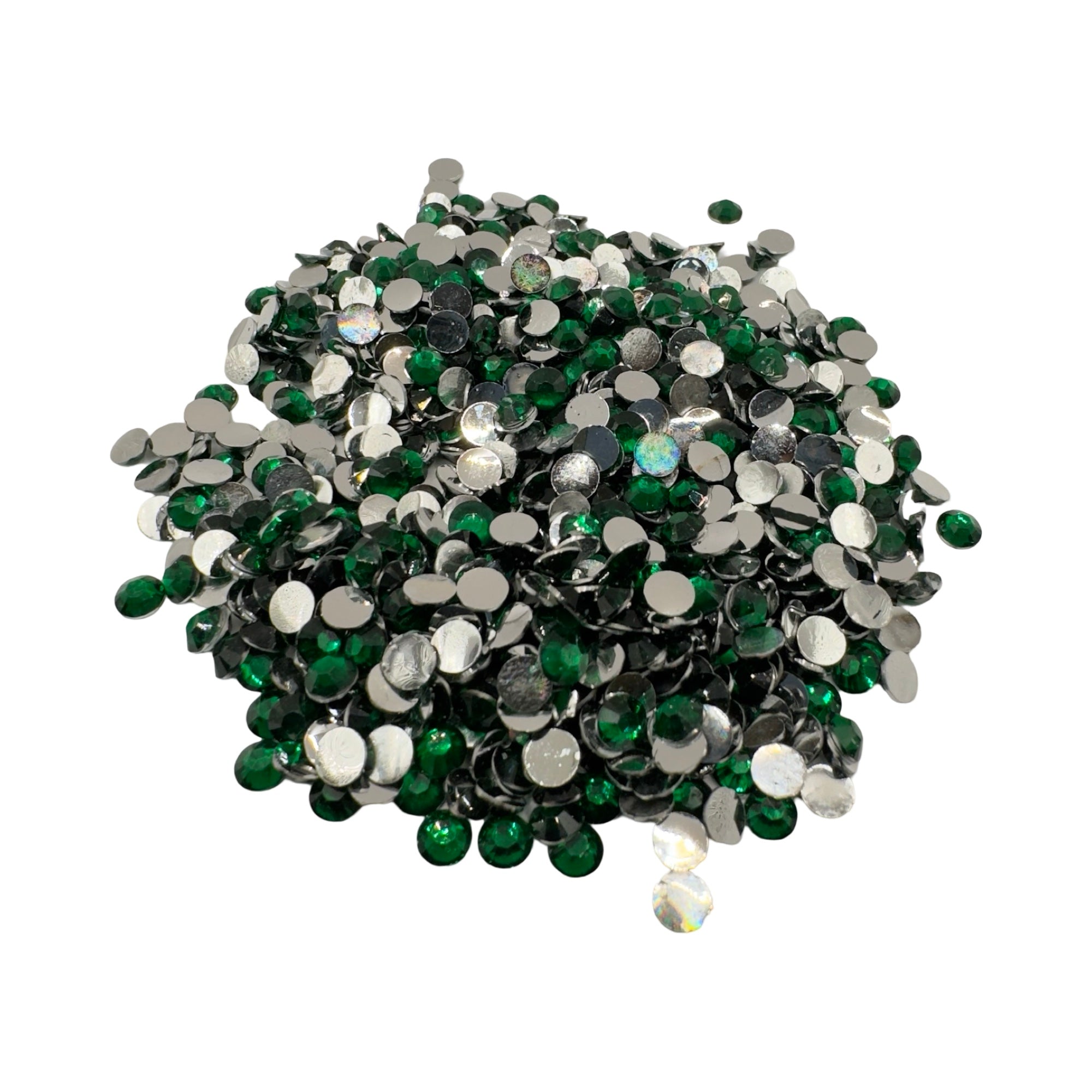 Emerald Resin Silver Back Rhinestones