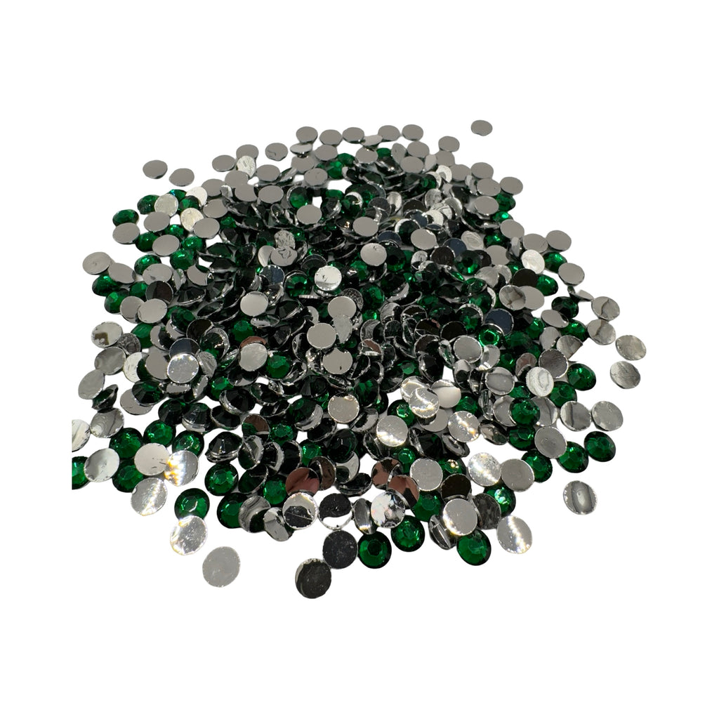 Emerald Resin Silver Back Rhinestones
