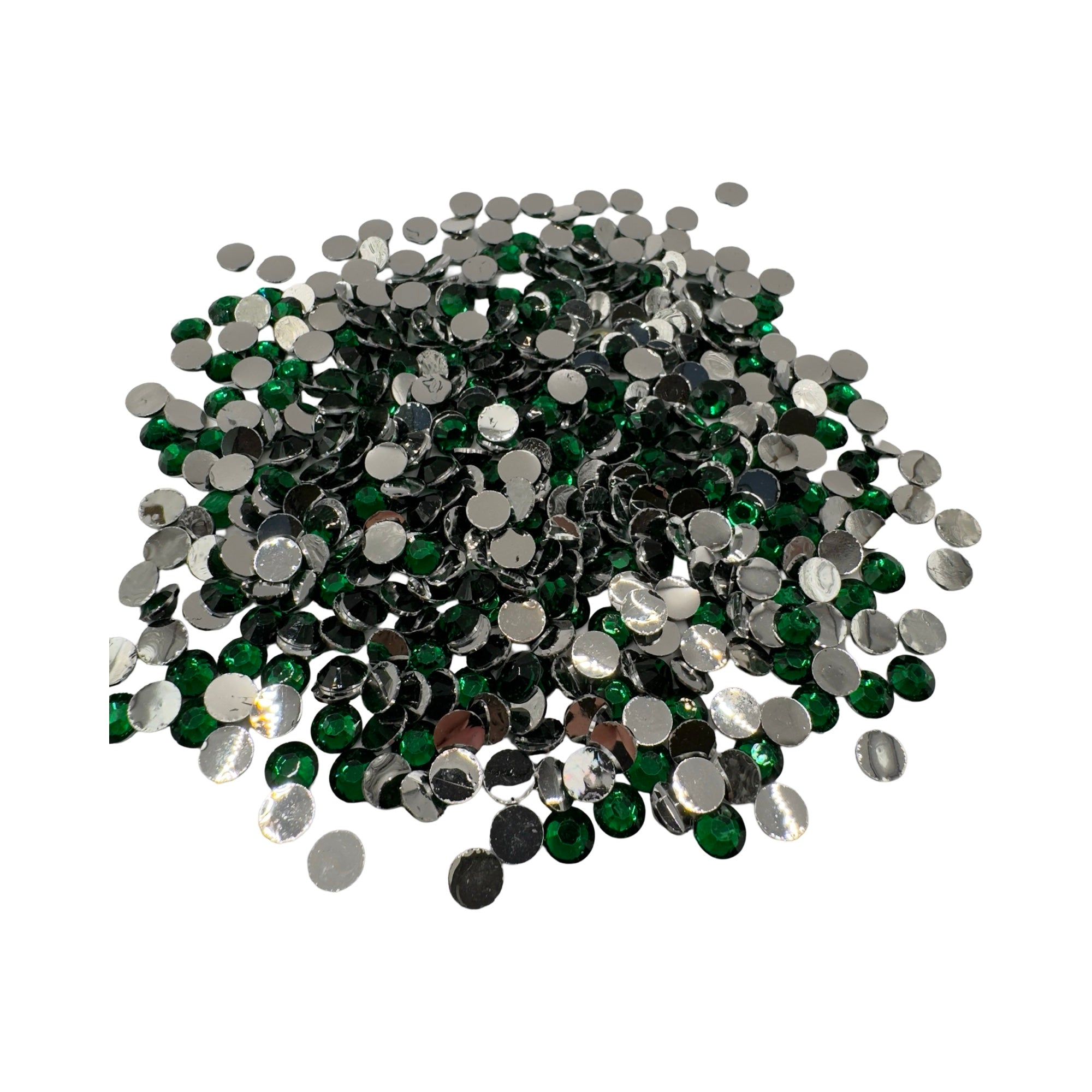 Emerald Resin Silver Back Rhinestones