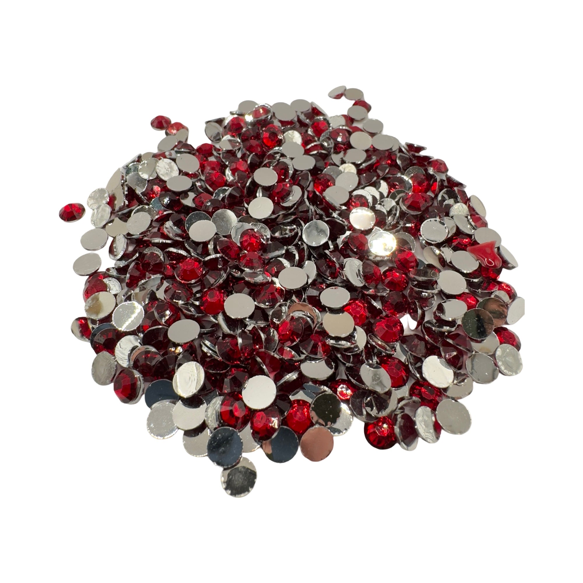 Dark Siam Resin Silver Back Rhinestones